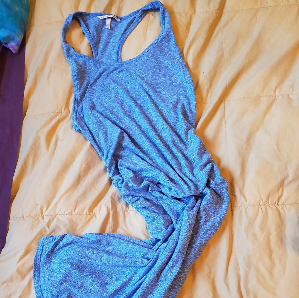 Light Blue Ruched, Racerback Dress Victoria's Secret
